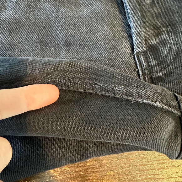 Reformation jeans women’s size 29 straight black Seattle wash high rise short - Picture 3 of 12